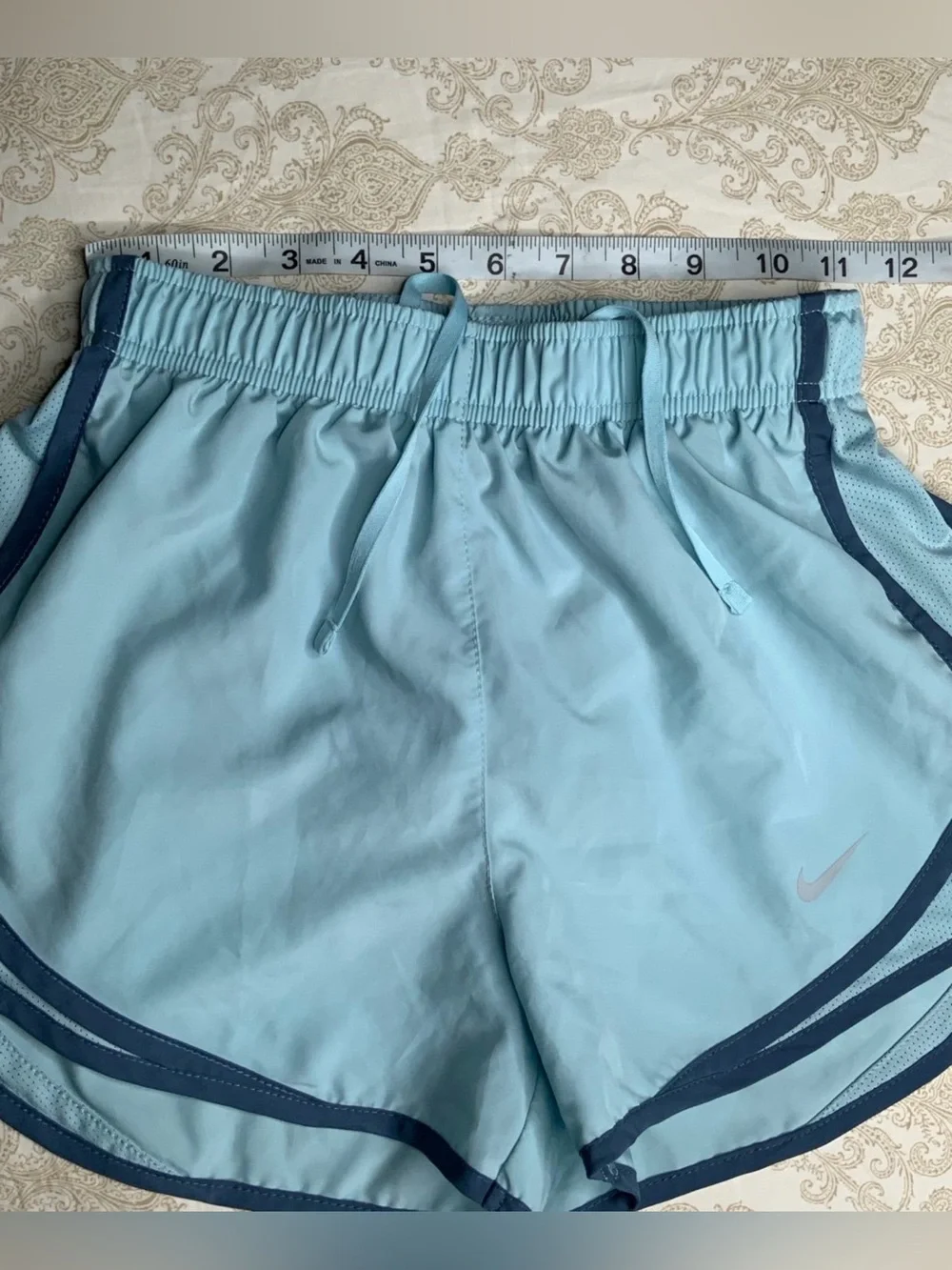 Women’s Nike Tempo Running Shorts XS Baby Blue/Gray Trim